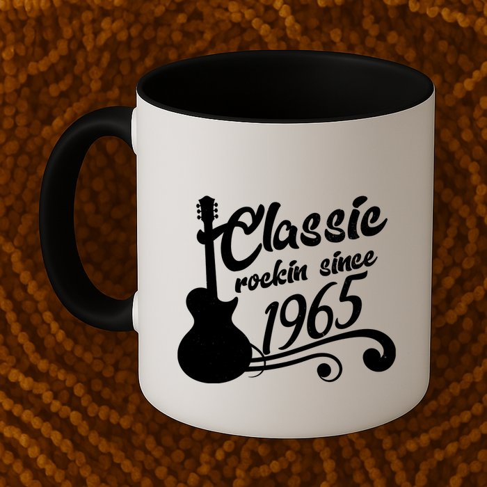 Classic Rockin Since 1965 60th Birthday Mug