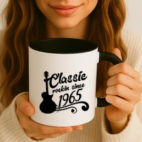 Classic Rockin Since 1965 60th Birthday Mug
