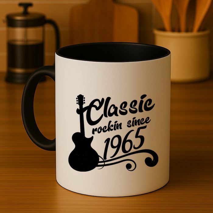 Classic Rockin Since 1965 60th Birthday Mug
