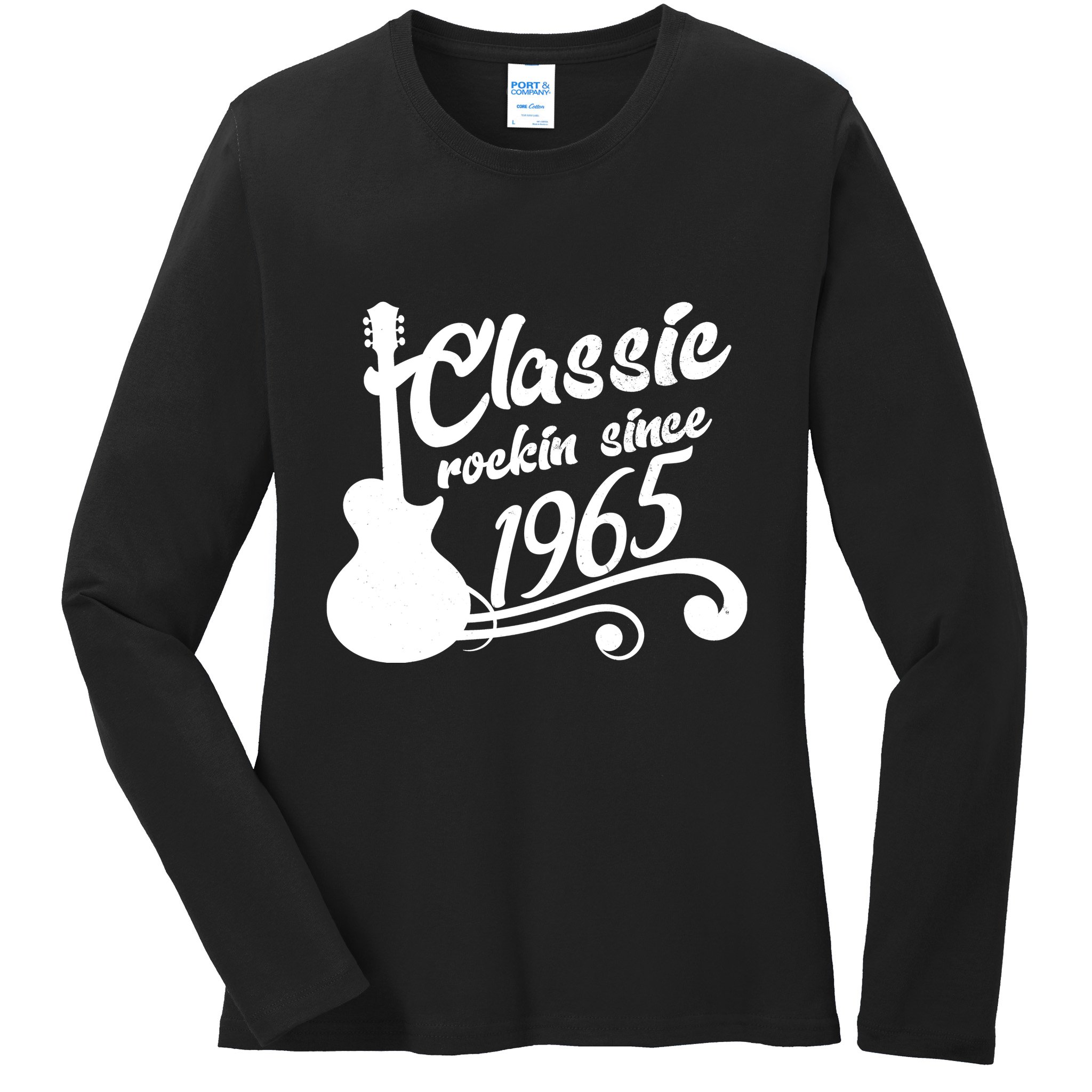 Classic Rockin Since 1965 60th Birthday Ladies Long Sleeve Shirt