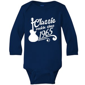 Classic Rockin Since 1965 60th Birthday Baby Long Sleeve Bodysuit