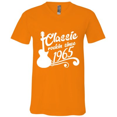Classic Rockin Since 1965 60th Birthday V-Neck T-Shirt