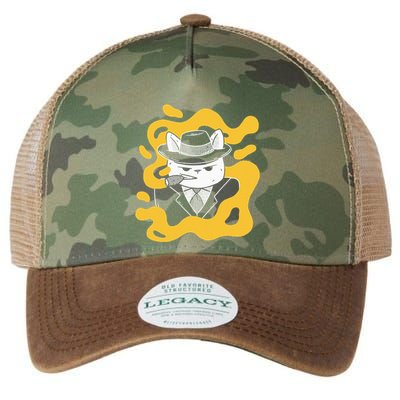 Cool Retro Style Gangster Mob Boss Cat Cigar Legacy Tie Dye Trucker Hat