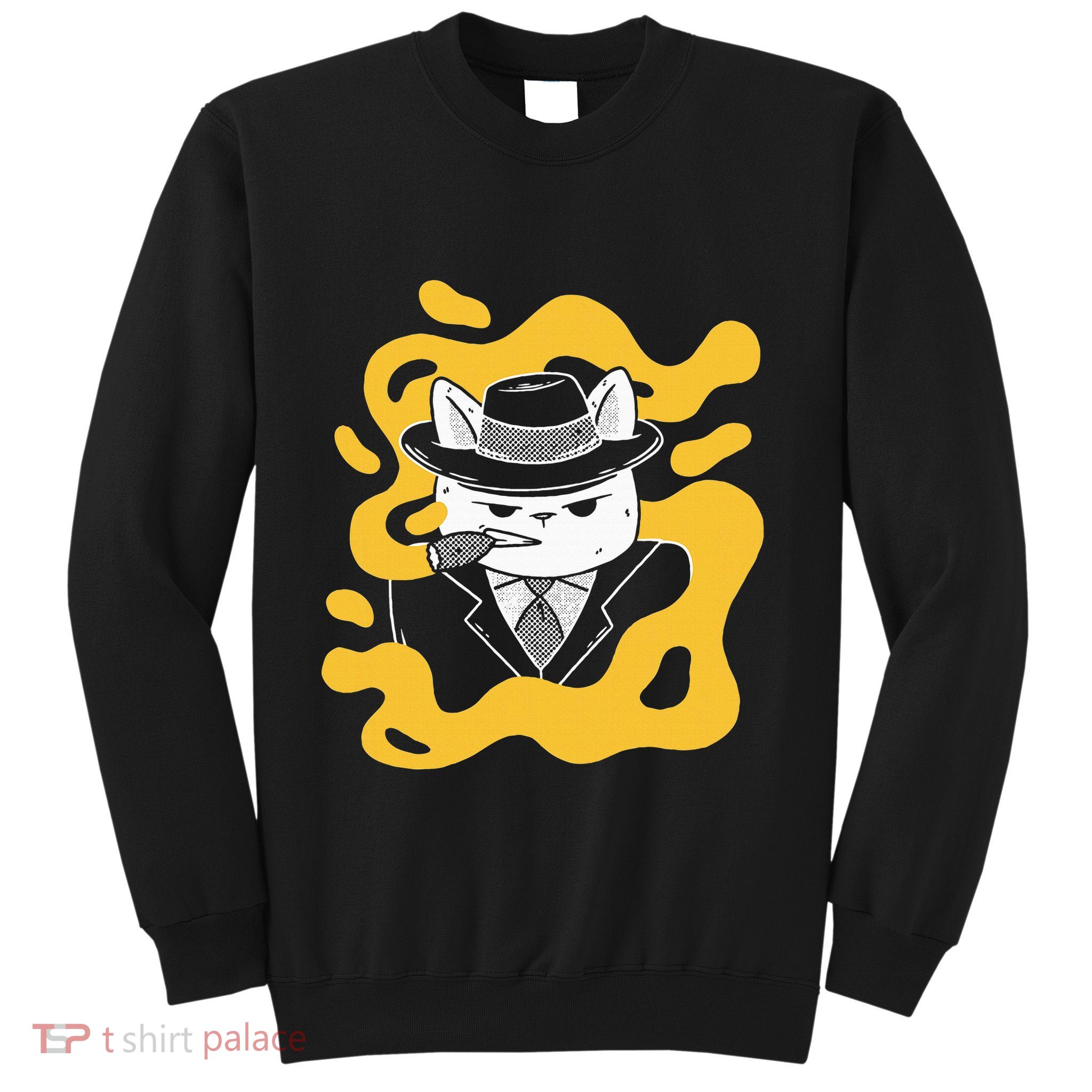 Cool Retro Style Gangster Mob Boss Cat Cigar Sweatshirt