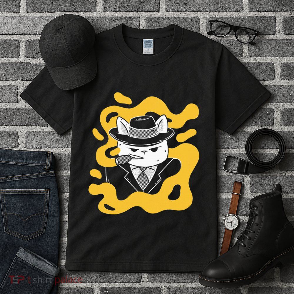 Cool Retro Style Gangster Mob Boss Cat Cigar Tall T-Shirt