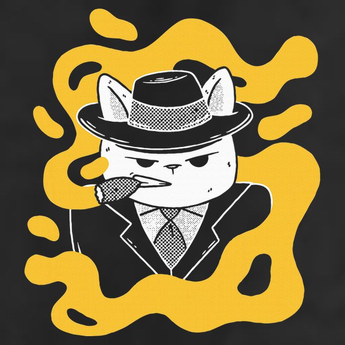 Cool Retro Style Gangster Mob Boss Cat Cigar Adult Drive Performance Visor