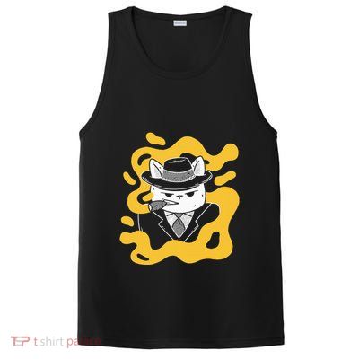Cool Retro Style Gangster Mob Boss Cat Cigar PosiCharge Competitor Tank