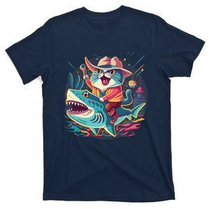 Cat Riding Shark T-Shirt