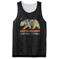 California Republic State Bear Star Poppy Flower La Cali Mesh Reversible Basketball Jersey Tank