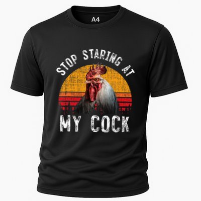 Chicken Rooster Stop Staring At My Cock Performance Shirt
