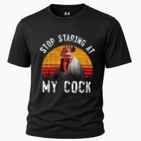 Chicken Rooster Stop Staring At My Cock Cooling Performance Crew T-Shirt