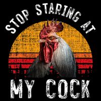 Chicken Rooster Stop Staring At My Cock Cooling Performance Crew T-Shirt