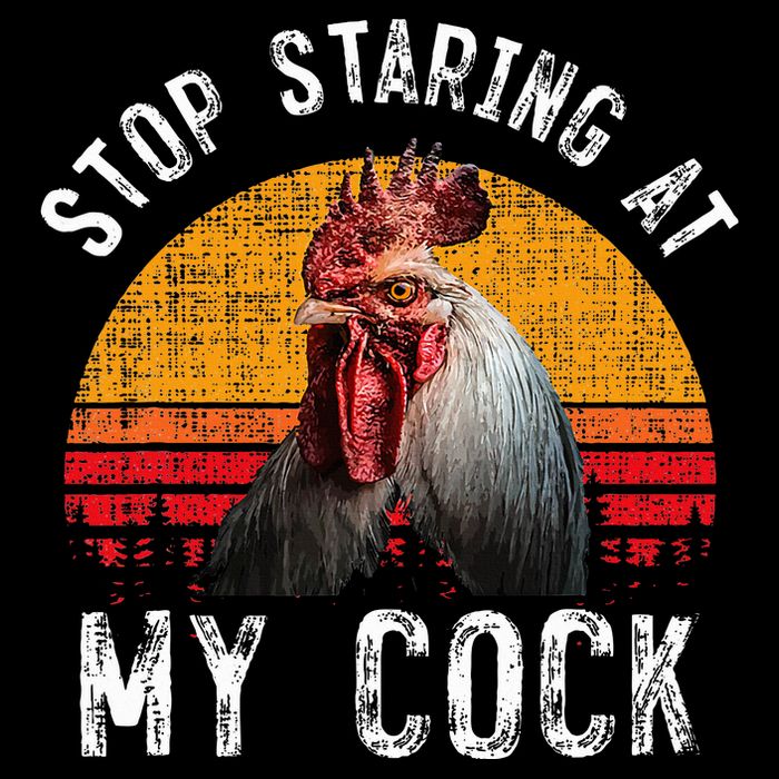 Chicken Rooster Stop Staring At My Cock Cooling Performance Crew T-Shirt