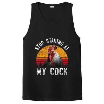 Chicken Rooster Stop Staring At My Cock PosiCharge Competitor Tank