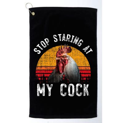 Chicken Rooster Stop Staring At My Cock Golf Towel