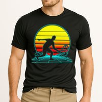 Cool Retro Sunset Vaporwave Racquetball Funny Cooling Performance Crew T-Shirt