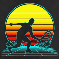 Cool Retro Sunset Vaporwave Racquetball Funny Adult Drive Performance Visor