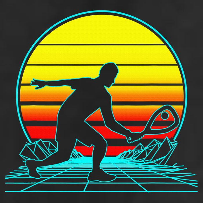 Cool Retro Sunset Vaporwave Racquetball Funny Adult Drive Performance Visor
