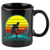 Cool Retro Sunset Vaporwave Racquetball Funny 11oz C Handle Ceramic Mug