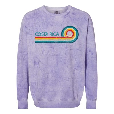 Costa Rica Surf Vintage Beach Surfer Surfing Gift Colorblast Crewneck Sweatshirt