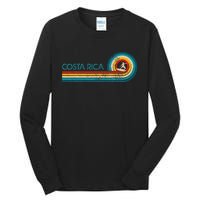 Costa Rica Surf Vintage Beach Surfer Surfing Gift Tall Long Sleeve T-Shirt