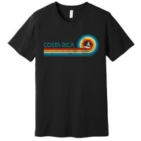 Costa Rica Surf Vintage Beach Surfer Surfing Gift Premium T-Shirt