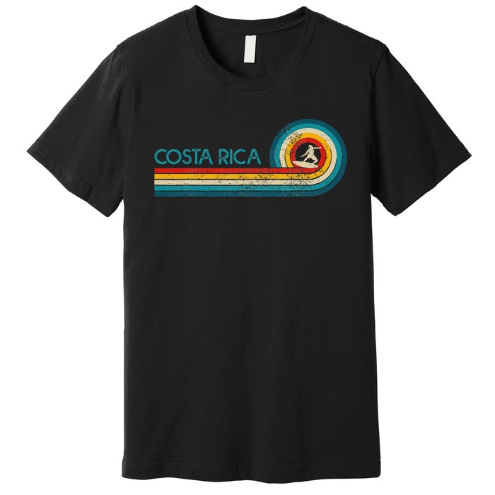 Costa Rica Surf Vintage Beach Surfer Surfing Gift Premium T-Shirt