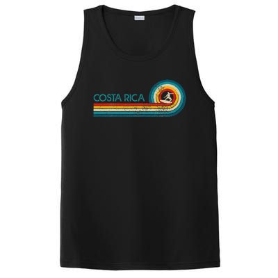 Costa Rica Surf Vintage Beach Surfer Surfing Gift PosiCharge Competitor Tank