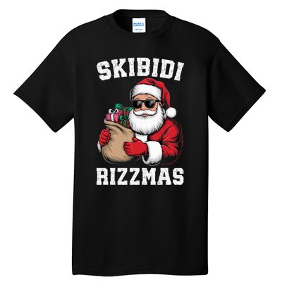 Christmas Rizz Santa Claus Funny Xmas Tall T-Shirt