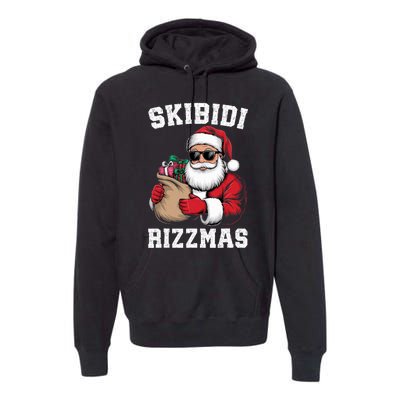 Christmas Rizz Santa Claus Funny Xmas Premium Hoodie