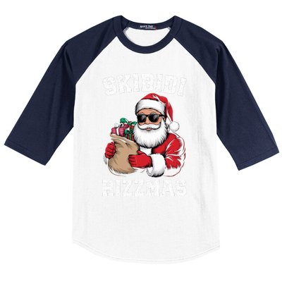 Christmas Rizz Santa Claus Funny Xmas Baseball Sleeve Shirt