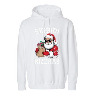 Christmas Rizz Santa Claus Funny Xmas Garment-Dyed Fleece Hoodie