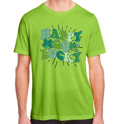 Cute Retro St Patrick's Day Happy Go Lucky Adult ChromaSoft Performance T-Shirt