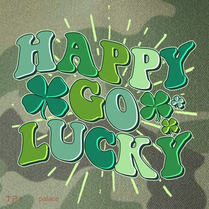 Cute Retro St Patrick's Day Happy Go Lucky Legacy Tie Dye Trucker Hat