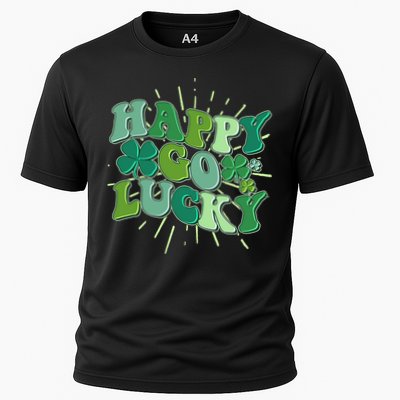 Cute Retro St Patrick's Day Happy Go Lucky Performance Shirt