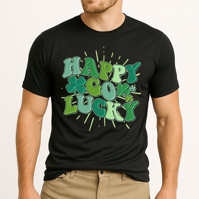 Cute Retro St Patrick's Day Happy Go Lucky Cooling Performance Crew T-Shirt