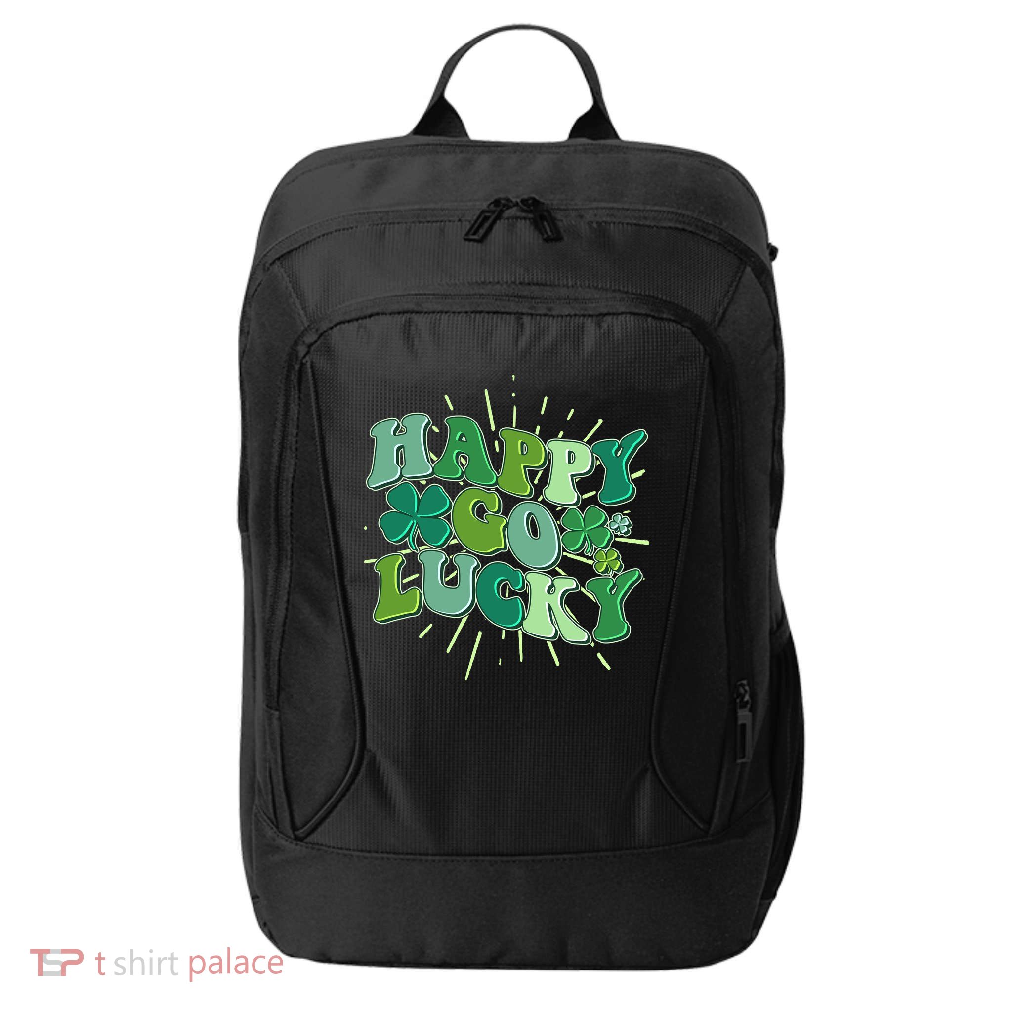 Cute Retro St Patrick's Day Happy Go Lucky City Backpack