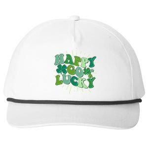 Cute Retro St Patrick's Day Happy Go Lucky Snapback Five-Panel Rope Hat