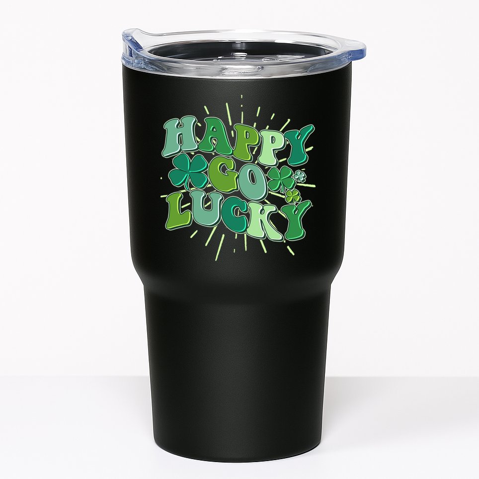 Cute Retro St Patrick's Day Happy Go Lucky Tumbler
