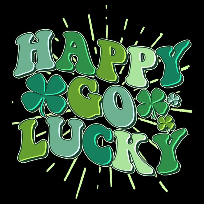 Cute Retro St Patrick's Day Happy Go Lucky Magnet