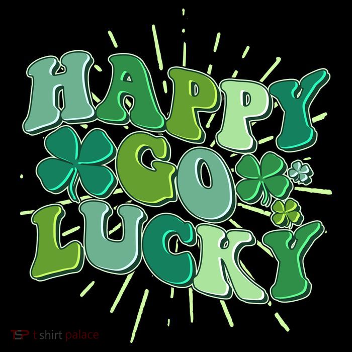 Cute Retro St Patrick's Day Happy Go Lucky Cooling Performance Long Sleeve Crew