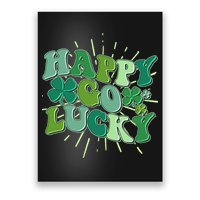 Cute Retro St Patrick's Day Happy Go Lucky Poster