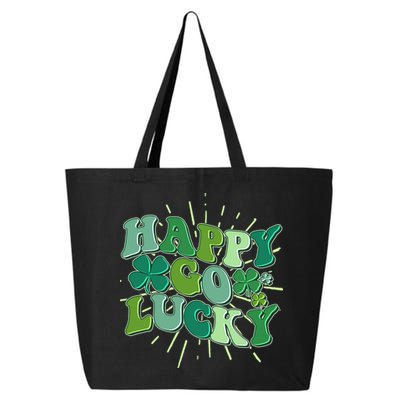 Cute Retro St Patrick's Day Happy Go Lucky 25L Jumbo Tote