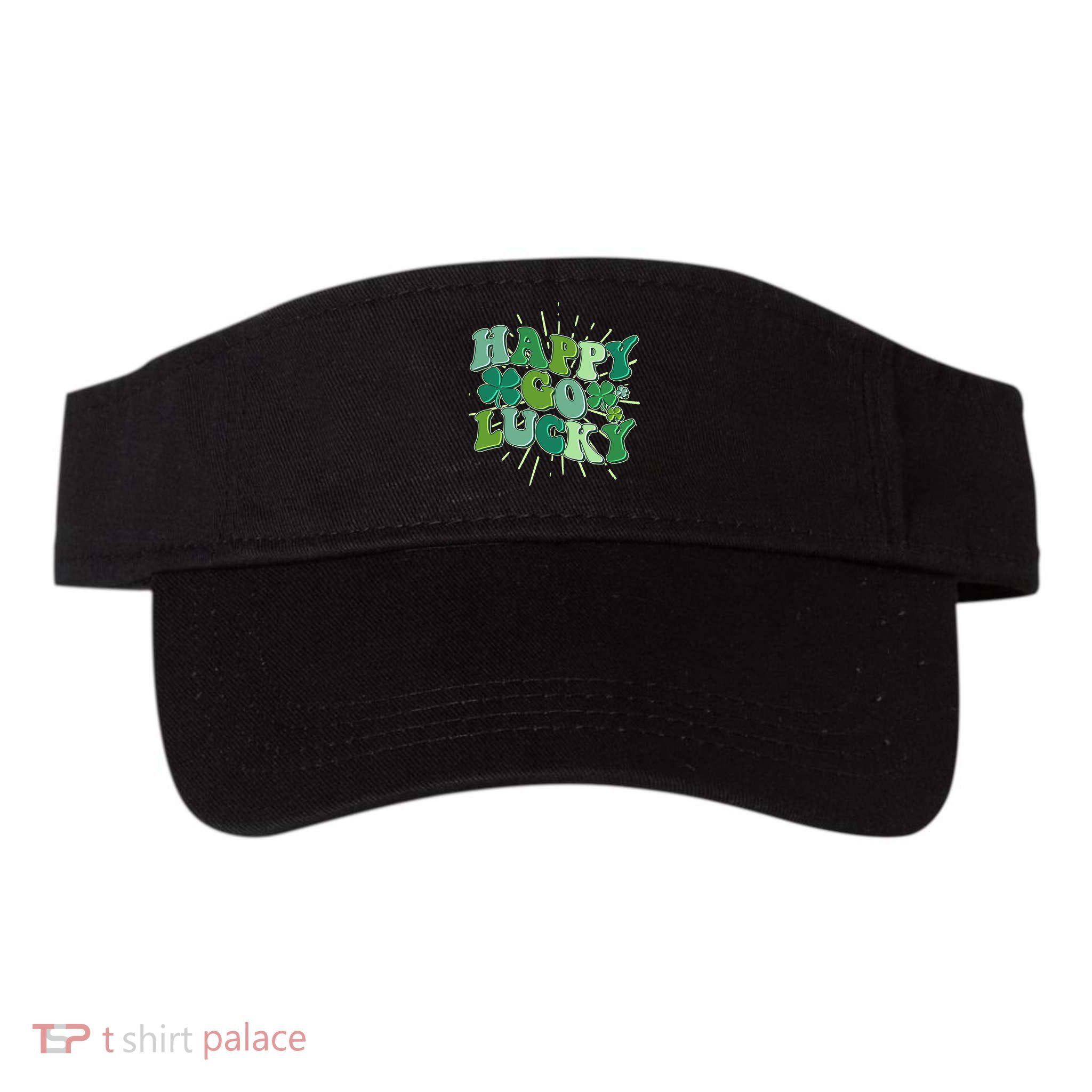 Cute Retro St Patrick's Day Happy Go Lucky Visor