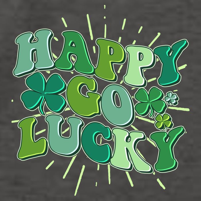 Cute Retro St Patrick's Day Happy Go Lucky Vector Backpack