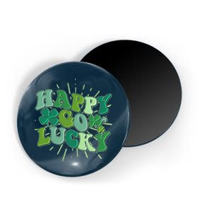 Cute Retro St Patrick's Day Happy Go Lucky Magnet