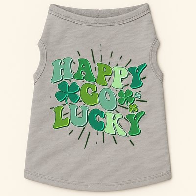 Cute Retro St Patrick's Day Happy Go Lucky Doggie Tank