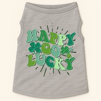 Cute Retro St Patrick's Day Happy Go Lucky Doggie Tank