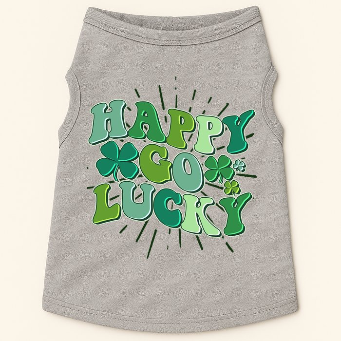 Cute Retro St Patrick's Day Happy Go Lucky Doggie Tank