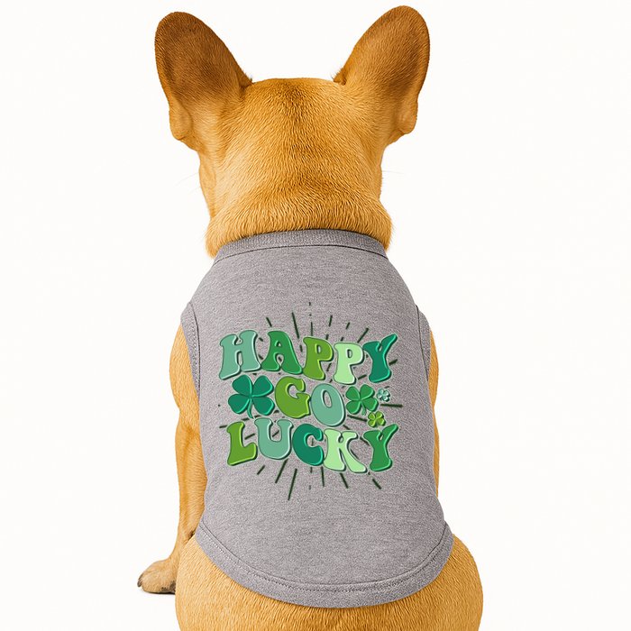 Cute Retro St Patrick's Day Happy Go Lucky Doggie Tank